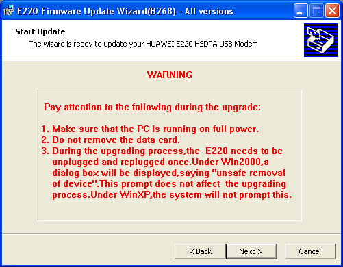 Postup flashování firmware - bod 4